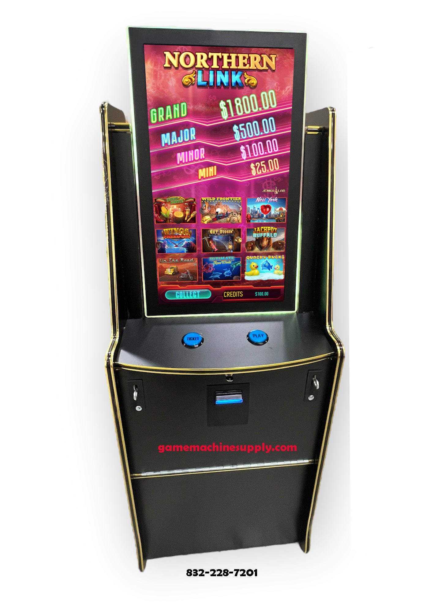 Skill Game -Northern Link 9-in-1 Game Machine Standup Cabinet (Casino