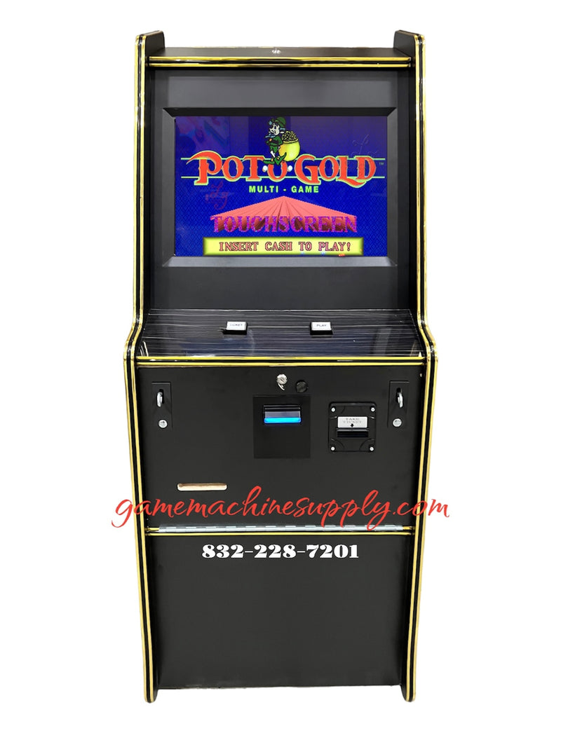 (Premium) Pot O Gold, Keno 510 Stand-Up Cabinet Game Machine with Wide 22" Touch Screen (Casino Machine)