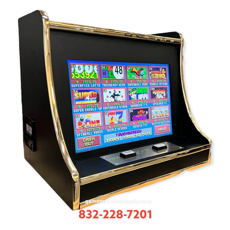 (Premium) Pot O Gold, Keno 510 Counter Top Game Machine with Wide 22" Touch Screen (Casino Machine)