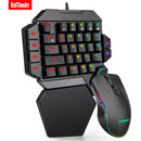 RedThunder One-Handed Mechanical Gaming Keyboard RGB Backlit Portable Mini Gaming Keypad Game Controller for PC PS4 Xbox Gamer