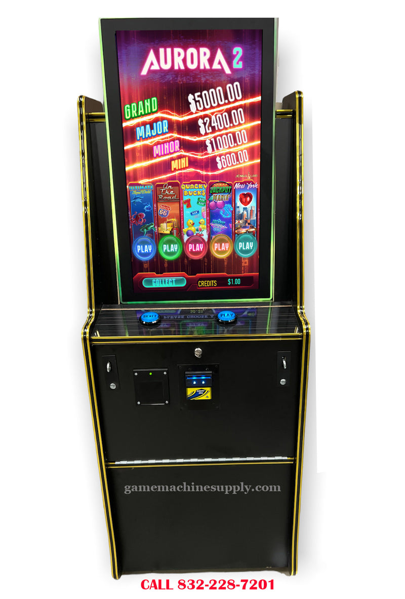 Aurora II - 5 Games in 1 Skill Game Machine Standup Cabinet (Casino Machine)