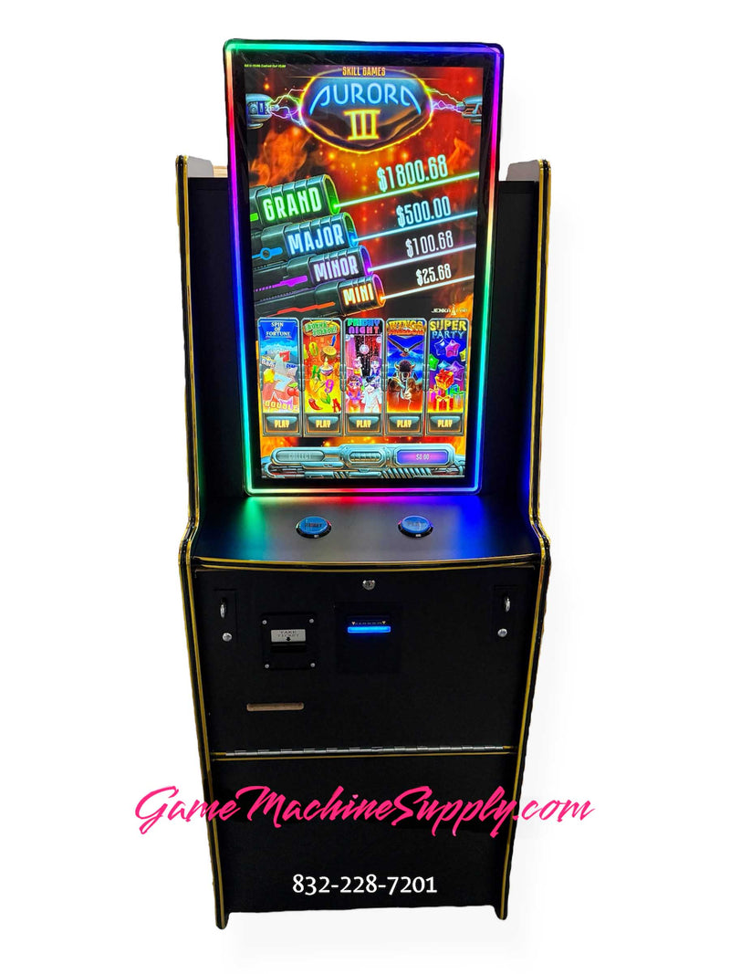 Aurora 1 - 3 Standup Skill Game Machine - 2025-Gen Design 4K Touch Screen (Board Ready Cabinet)