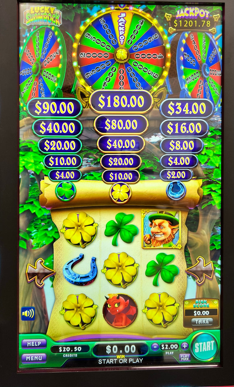 Skill Game - High Roller Club 3 in 1 - Lucky Shamrock, Happy Hour & Crazy Fishin - Game Machine (Casino Machine) 2024 3rd-Gen Design Featuring New Crystal 4K Touch Screen