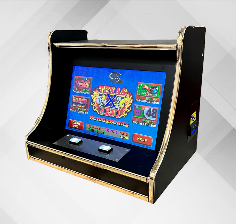 (Premium) Texas Keno 4 Heart Bonus Counter Top Game Machine with Wide 22" Touch Screen (Casino Machine)