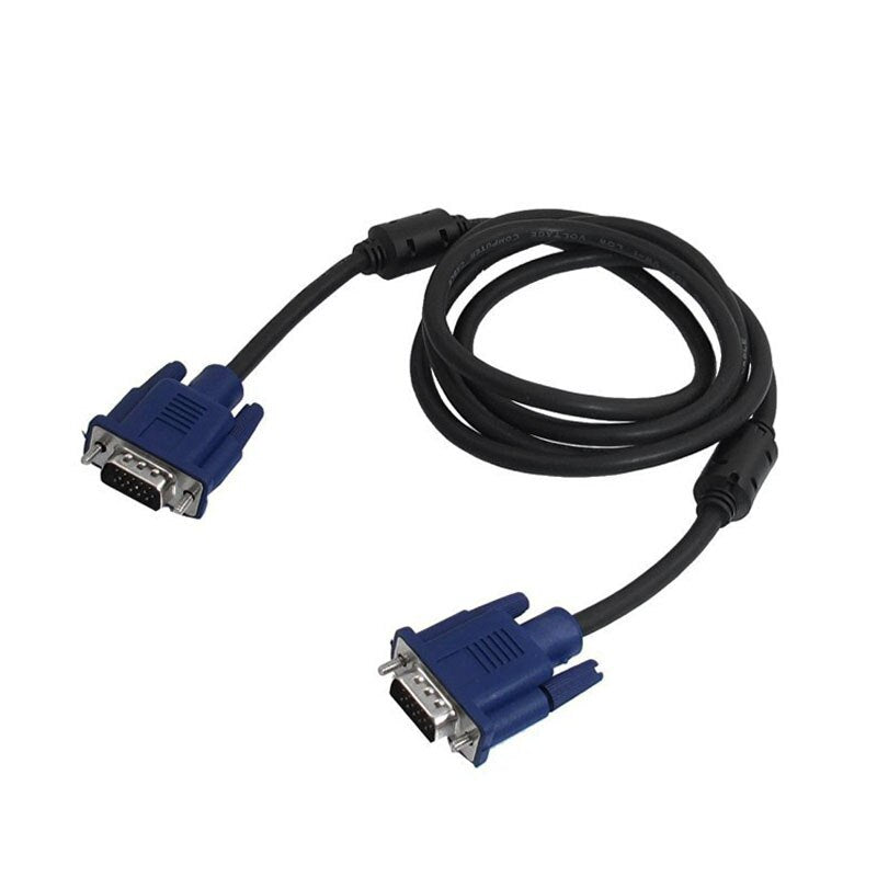 1.5/1.8M Black Blue VGA 15 Pin Male to Male Plug Computer Monitor Cable Wire Cord Cable Wire Cord Cables Computer Connection